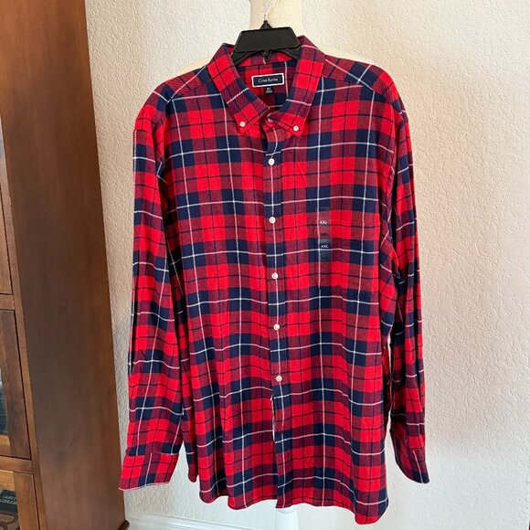 Club Room Men's Cotton Flannel Button-Down Shirt - Picture 3 of 9
